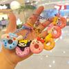 New Donut Keychain Decorative Gift Sweet Three-dimensional Doll Keychain Couple Backpack Pendant