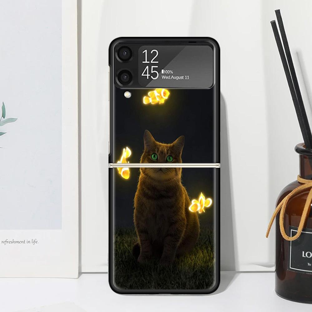 Cool Animal Big Cat Tiger Phone Case For Samsung Galaxy Z Flip 7 Flip7 Zflip 6 Flip6 5 Flip5 4 Flip4 3 Flip3 5G Fundas Black Cov