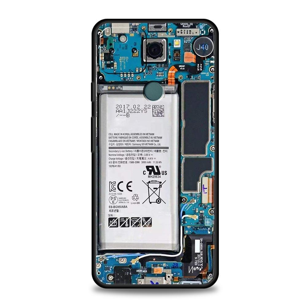 Чехол-накладка с рисунком печатной платы для Google Pixel 10 9 8 7 6 9A 8A 7A 6A Pro Ударопрочный Мягкий ТПУ 10 Pro XL Чехол Сумки