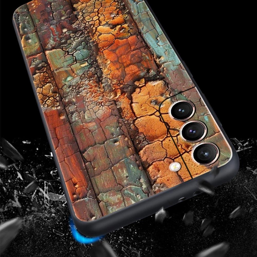 Винтажный индустриальный стиль Ржавый чехол-крышка для телефона для Samsung Galaxy S25 S24 S23 S22 S20 S21 FE Ultra S25Edge S10 Plus 5G Мягкий ТПУ