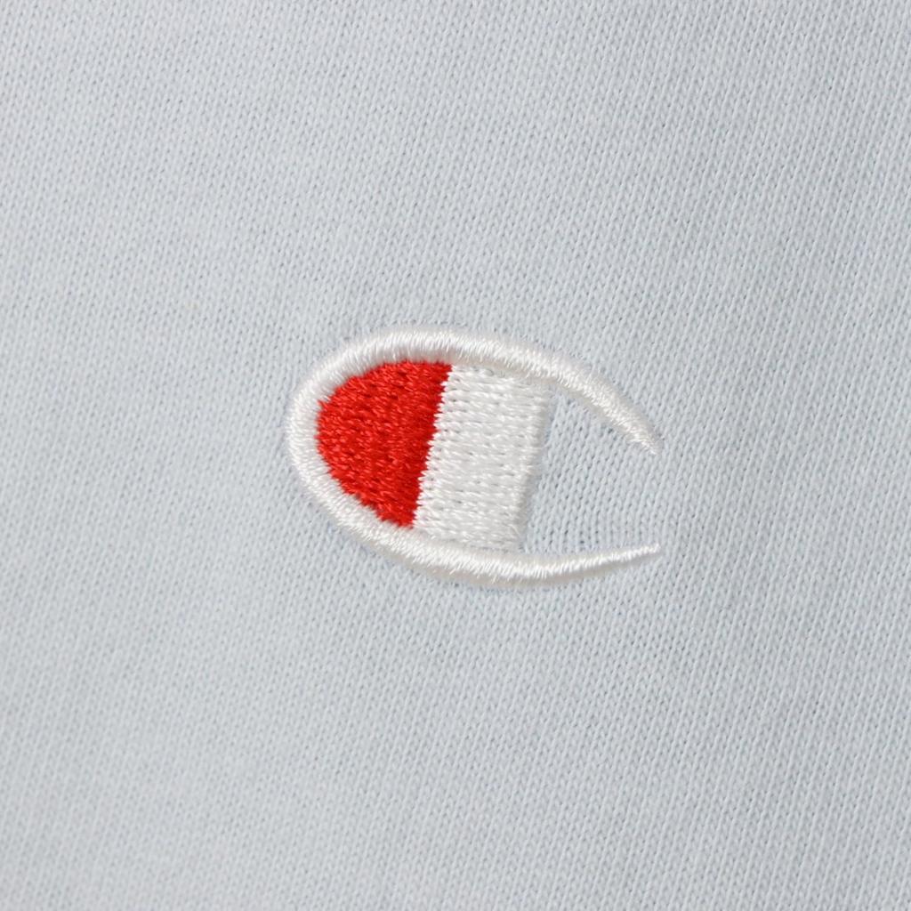 Champion шорты классические ХЛОПОК лого короткий рукав бледно-саксофонная футболка, рукав, 100% хлопок, США, вышивка в одной точке, футболка, базовая, C3-P300Z/C3-X352L,