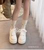 Женские белые кроссовки на толстой подошве: Осенняя обувь на платформе 2025, Универсальный спортивный повседневный стиль с увеличением роста