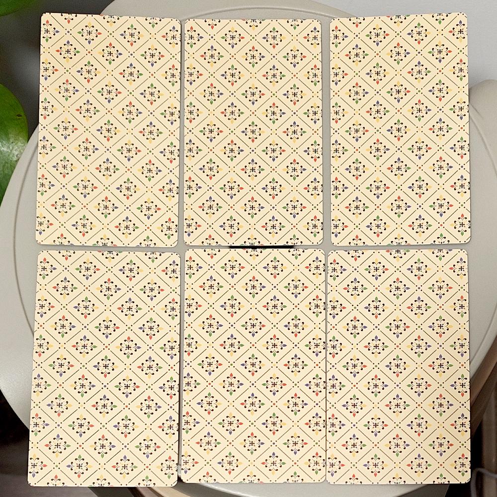 Petit De Marseilly Tarot Deck, 12*7cm 78 Pcs Cute Chibi Marseille Tarot Cards in Rigid Box Double-embossed Cardstock