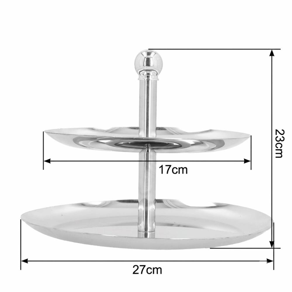 Polished Surface Serving Platter Double Layer Structure Storage Tray Display Tray Dessert Display