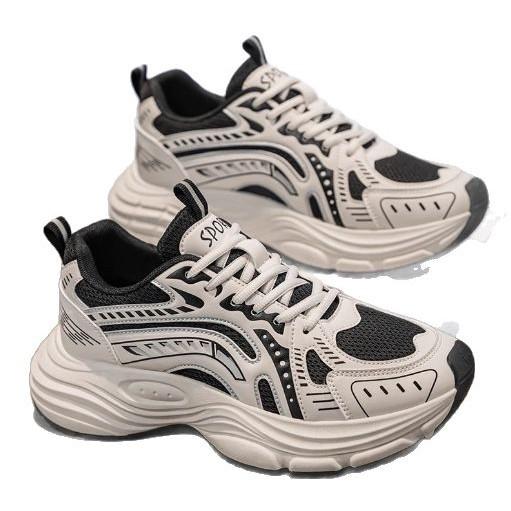 Обувь мужская модная обувь весенняя дышащая сетчатая беговая спортивная обувь подростковая универсальная модная брендовая жареная уличная обувь для папы толстая подошва