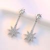 Personalized Tassel Fashion Octagram Tremella Model, Star Eternal Star Long Stud Earrings