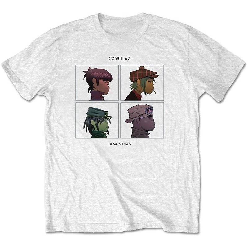 Gorillaz Британская Виртуальная Группа Уличный Мальчишка Повседневная Футболка Роскошный Бренд Группы Унисекс и Женский Топ