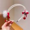 Tassel Chinese Style Headband Plush Ball New Year Hair hoop Performance Ancient Headwear  Home