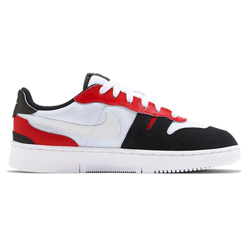 Nike Squash Type Slip Resistant Shock Absorbers Low Top Kids' Skateboarding Shoes Red White Sneakers CJ4119-101