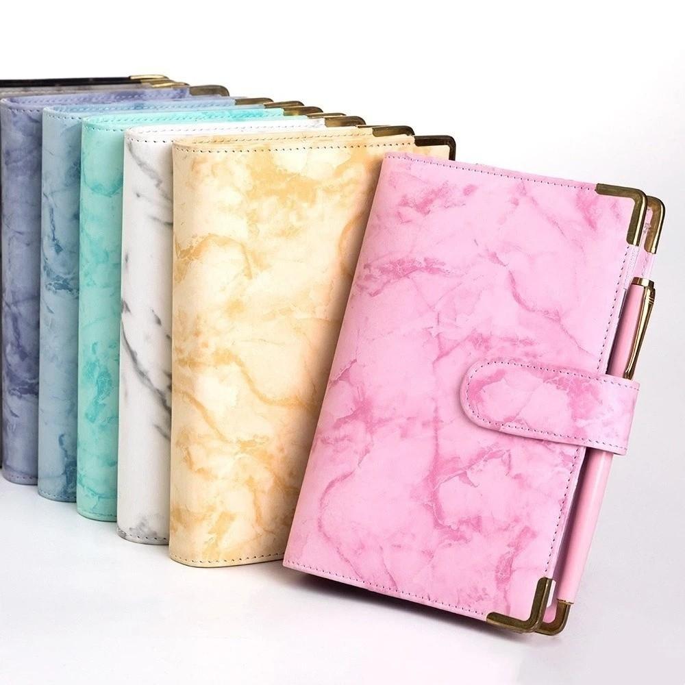 Faux Leather Savings Challenges Book Marbling/Leopard Print Mini Budget Binder Save Money