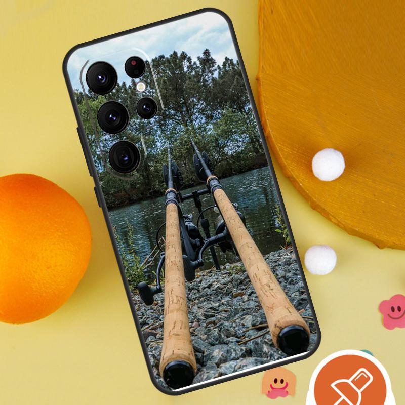 Carp Fishing Fish Case For Samsung Galaxy S25 Ultra S24 S23 S22 S21 Ultra S9 S10 S20 Plus S24 FE Funda Cover