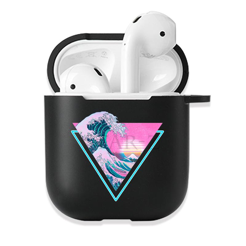 Мягкий черный силиконовый чехол для Apple Airpods Pro 3 2 1 The Great Wave of Kanagawa Bluetooth, беспроводные чехлы для наушников Airpod Cover