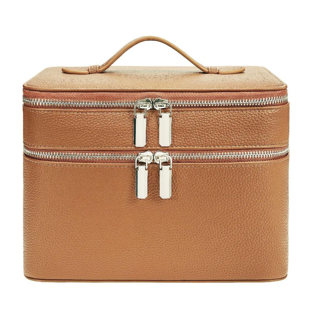 Storage Solution PU Material Cosmetic Bag Large Capacity Waterproof Toiletry Storage Aesthetic Pattern Travel Bag Travel
