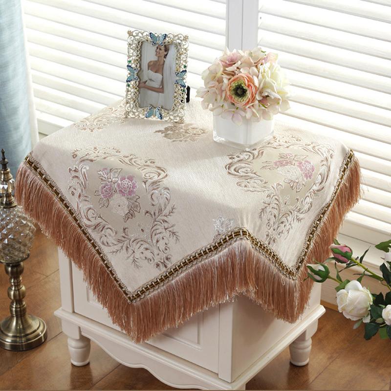 Утепленная европейская роскошная жаккардовая скатерть с кисточкой для свадьбы, дня рождения, круглого стола, скатерть для домашнего декора