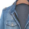 Women's Chain Jacket Pocket Large Size Casual Denim Jacket