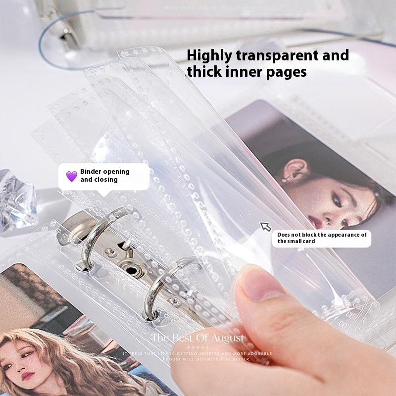 MIni Butterfly Photo Album Summer Dopamine Fresh Color Acrylic PHotocard Holder 3inch Mushroom Button Cards Collecter