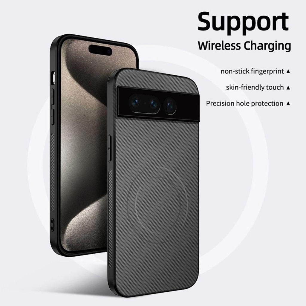 Чехол из ТПУ с текстурой углеродного волокна для Google Pixel 7 Pro, ударопрочный, мягкий