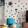 100 Pcs Acrylic 3D Triangular Mosaic Mirror Effect Stickers Room Diy