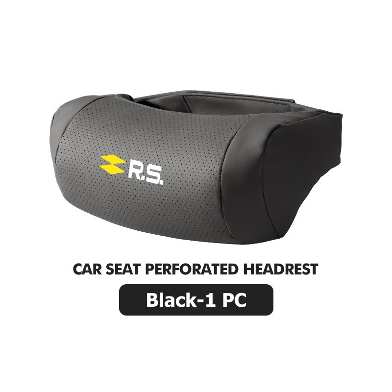 Car Neck Pillow Leather Head Support Protector Backrest Cushion For Renault RS Kadjar Captur Clio Megane 2 3 4 RS Koleos Logan R111