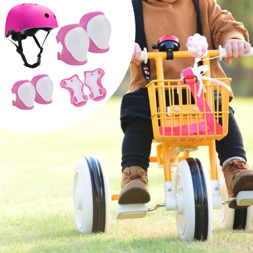 7 предметов детский велосипедный шлем защитный комплект для рук налокотники наколенники подростковый детский скейтборд