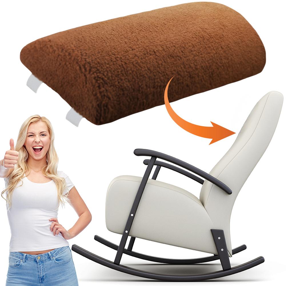 4 дюйма Подушка для ног для кресла-реклайнера с эластичным ремешком Подушка-валик половинной формы для ног с чехлом из шерпы Валик в форме полумесяца для кровати, кресла, дивана