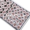 24pcs 4x6cm Artificial Chanson Rose Black Border Small Fragrant Flowers Decoracion Flower Box Wedding Bouquet Christmas Gift