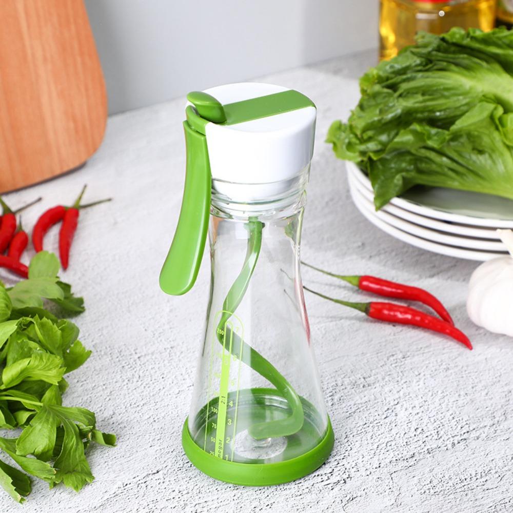 Transparent Salad Dressing Bottle Leak Proof Vinaigrette Container Creative Cruet  BBQ