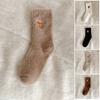Носки Yousheng с изображением пушистой коровы с Хайленда Уютные теплые плюшевые носки-гольфы Милая вышитая корова Толстые носки для женщин для дома отдыха сна