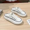 Baotou Half Slippers Women's Outer Shoes 2025 Summer New Casual One-pedal Lazy Thin-soled White Shoes Q216