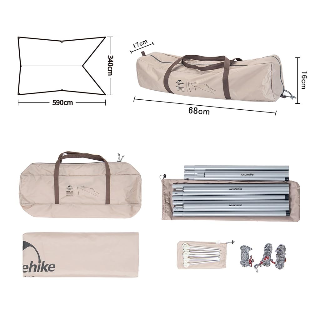 Задний тент Naturehike для легкого автомобиля, солнцезащитный козырек для внедорожника, легко устанавливается, подходит для скалолазания, совместим с различными транспортными средствами,