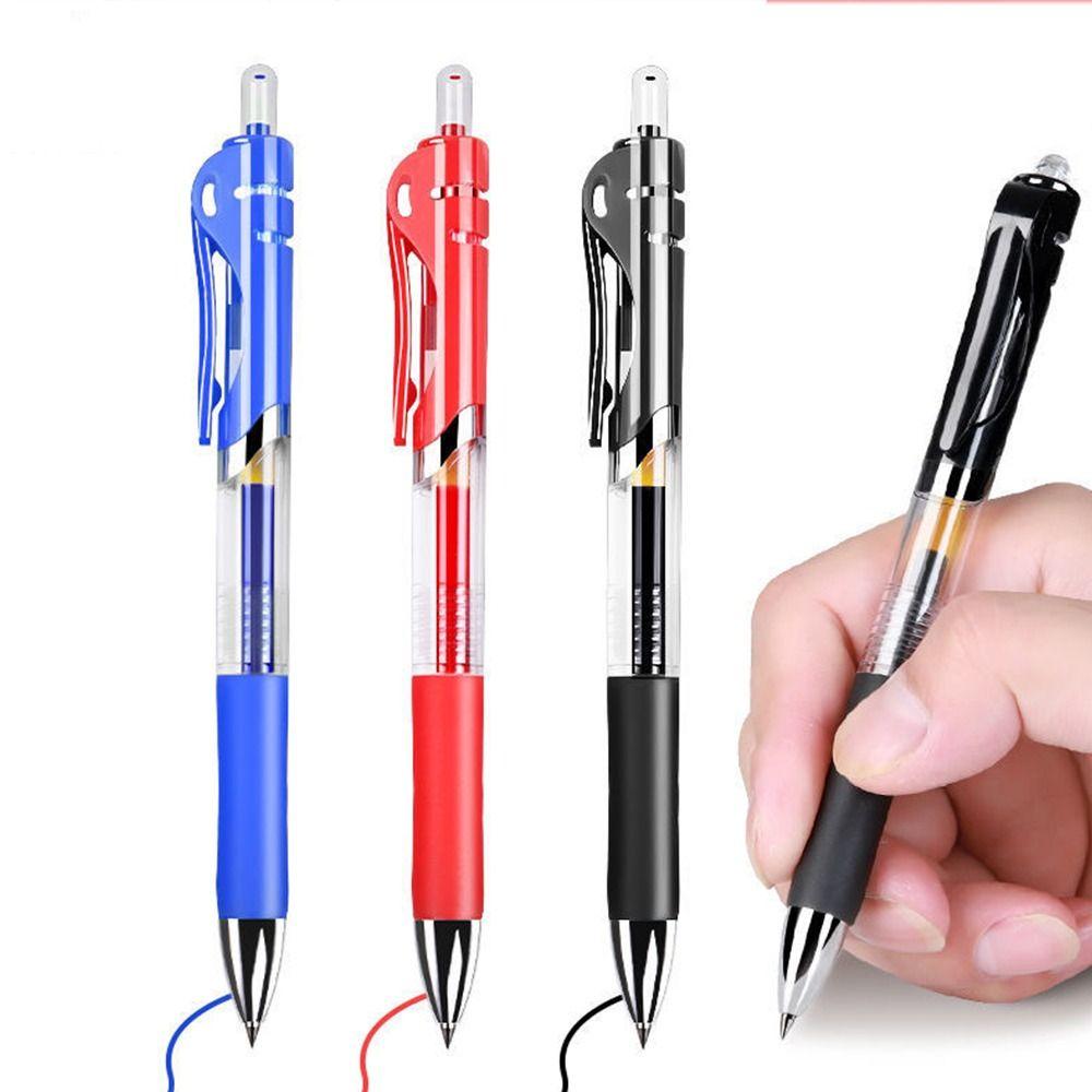 5 шт. Черная Синяя Красная Ручка-счетчик с чернилами для подписи Гладкое письмо Нажимная ручка Студент