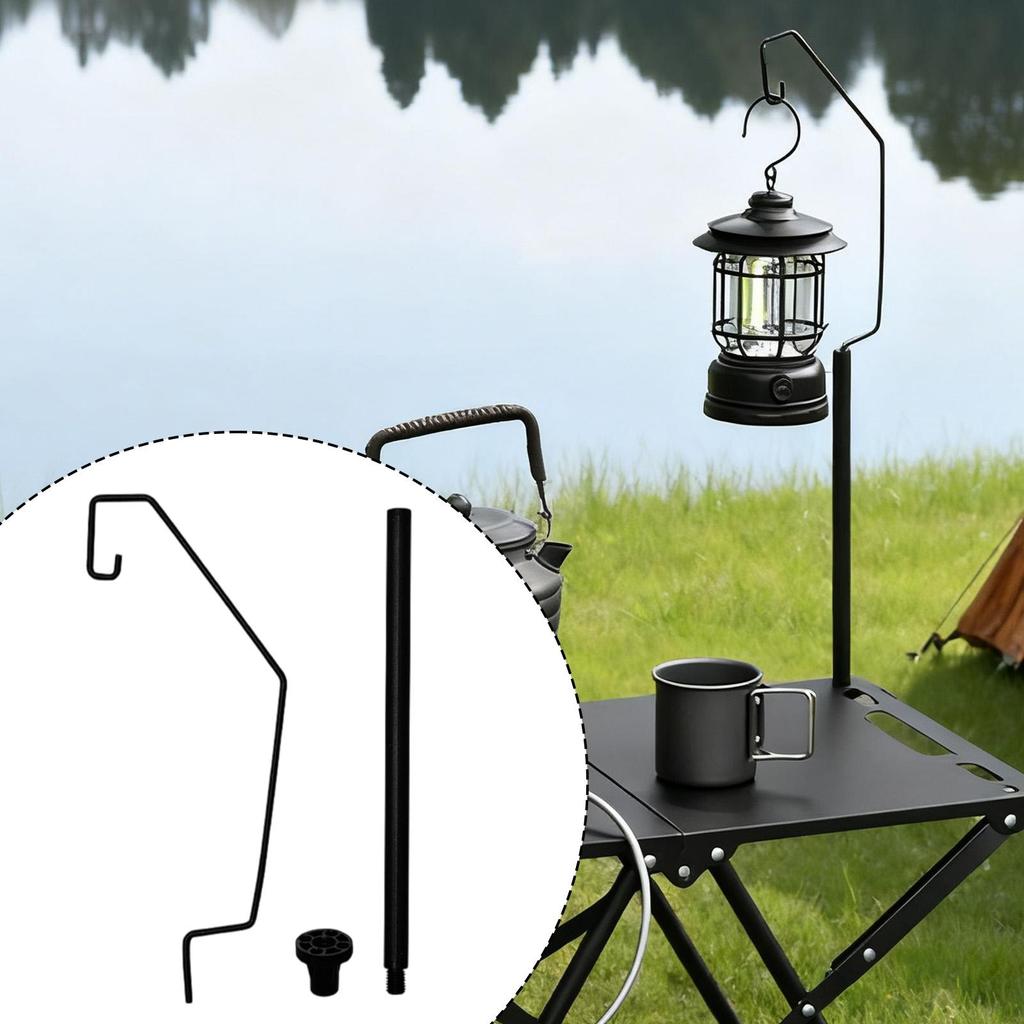 Camping Table Lantern Holder, Easy to Install, Folding Table Lamp Pole for Fishing