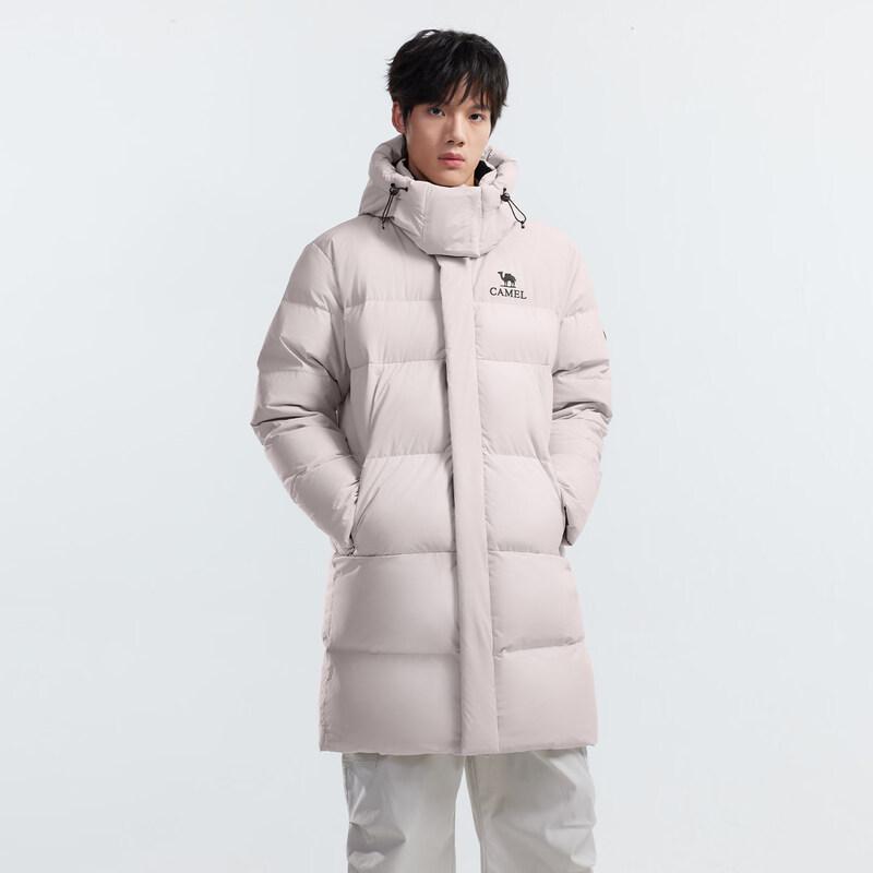 CAMEL Unisex Outdoor Long Goose Down Puffer Jacket