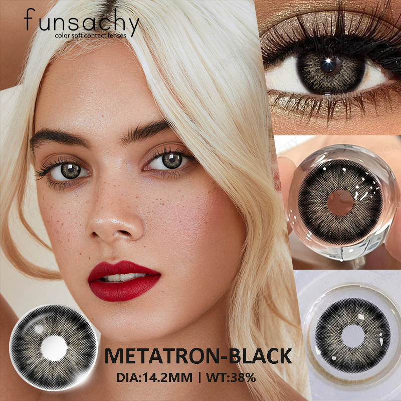 FUNSACHY 2 шт Colorcon 1 пара корейских линз цветные контактные линзы для глаз синие линзы большие зеленые линзы черные линзы на год