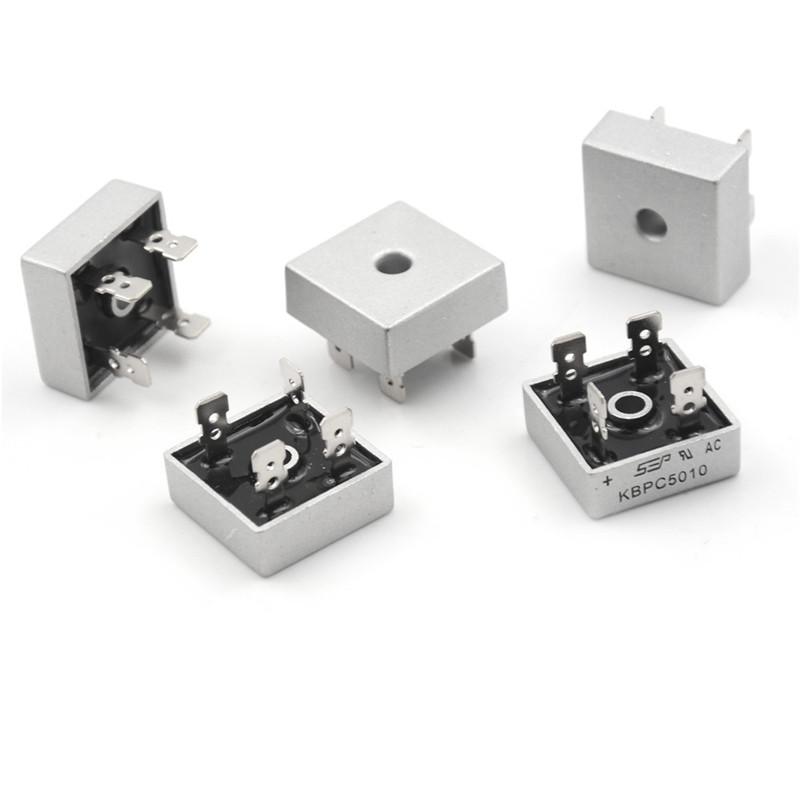 5 шт., 50 А, 1000 В, мостовой выпрямитель в металлическом корпусе Kbpc5010