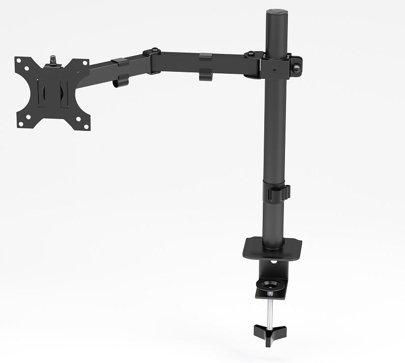 Двухрычажная выдвижная поворотная подставка для монитора, тип зажима