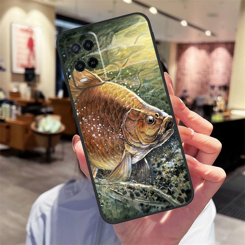 Рыболовный чехол для карпа для Oppo A94 A54 A40 A60 A80 A98 A78 A18 A38 A58 A16 A76 A96 A17 A77 A74 A57S A15 Чехол