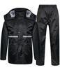 Top and Bottom Rain Water School [Fosys] Rainwear, Set, Suit, Raincoat, Men's, Women's, Waterproof, Repellent, Outdoor, Bicycle, Commuting, (XL,