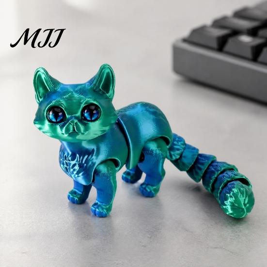 Игрушки-антистресс для офиса, 3D-печатная игрушка-кошка, шарнирная подвижная фигурка, для снятия стресса на рабочем столе, сенсорный декор, милая игрушка для детей и взрослых, на день рождения