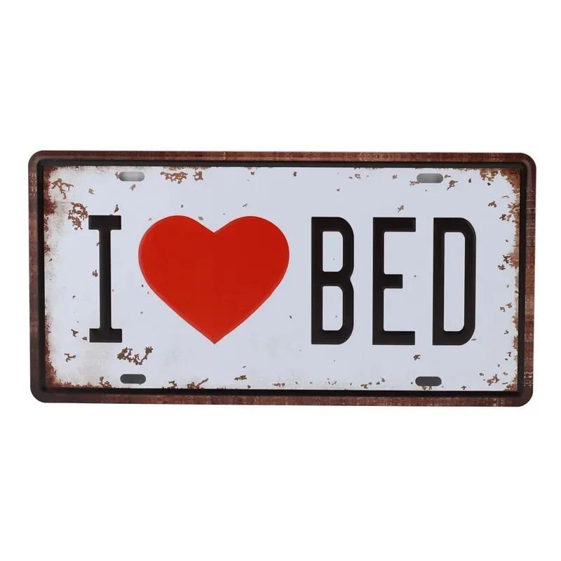 Я люблю водку, пиво, тарелку, металлическую пластину, номер автомобиля, жестяные вывески, бар, паб, кафе, домашний декор, металлическую вывеску, человек, пещеру, гараж, таблички для рисования C13