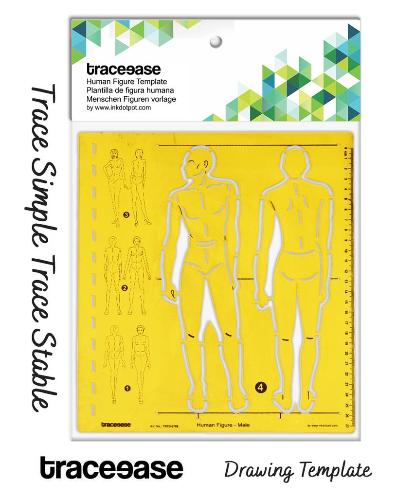 Traceease Шаблоны трафаретов мужской фигуры человека Инструменты для рисования дизайнеров одежды, Мужская фигура человека