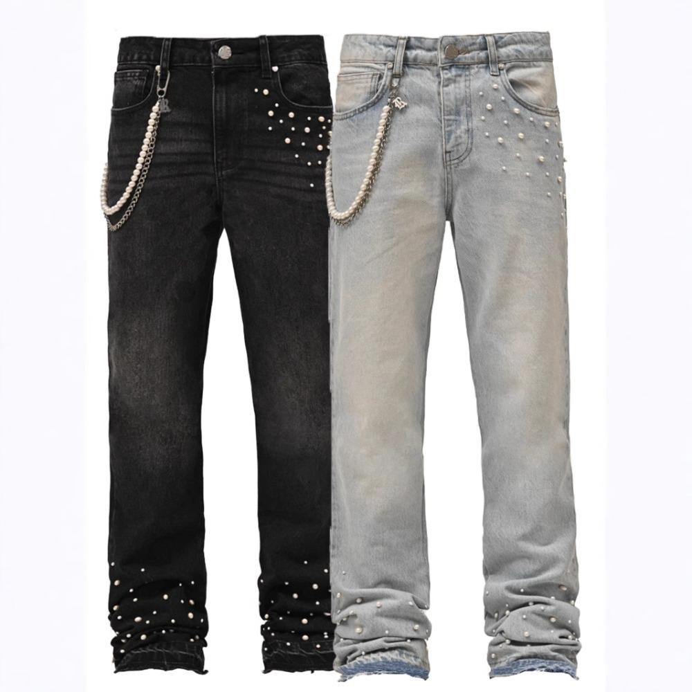 New Men’s Straight-leg Jeans: Street-style, Instagram-worthy Stretch Layered Straight-leg Jeans