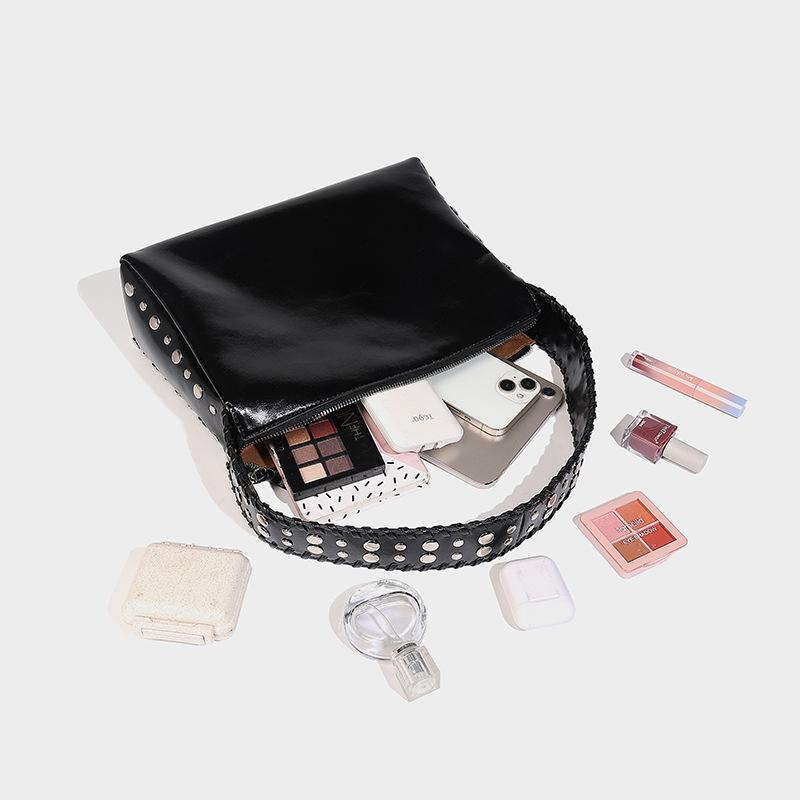 Сумка-тоут в корейском стиле из новой масляной вощеной кожи большой вместимости для женщин, модная, повседневная, в стиле «ленивый шик», на одно плечо, кроссбоди, трендовая