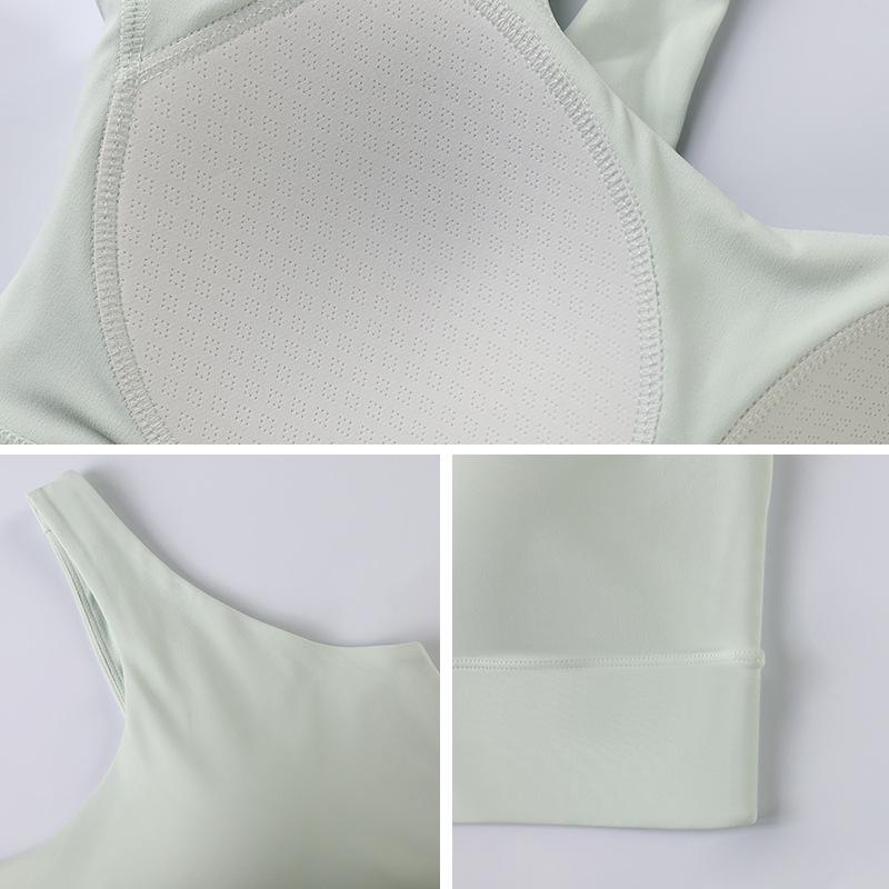 LAHN Высокоинтенсивный Ударопрочный Бюстгальтер для Йоги с Фиксированными Чашками для Красивой Спины и Поддерживающий для Фитнеса и Бега