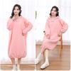 Women's Winter Wearable Hooded Bathrobe - Princess Style, Long-Sleeved, Thick Absorbent Coral Fleece Bath Skirt