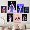 Nordic Boho Solstice Earth Goddess Art Posters And Prints Celestial Stars Moon Magical Sun Wall Pictures For Living Room Decor