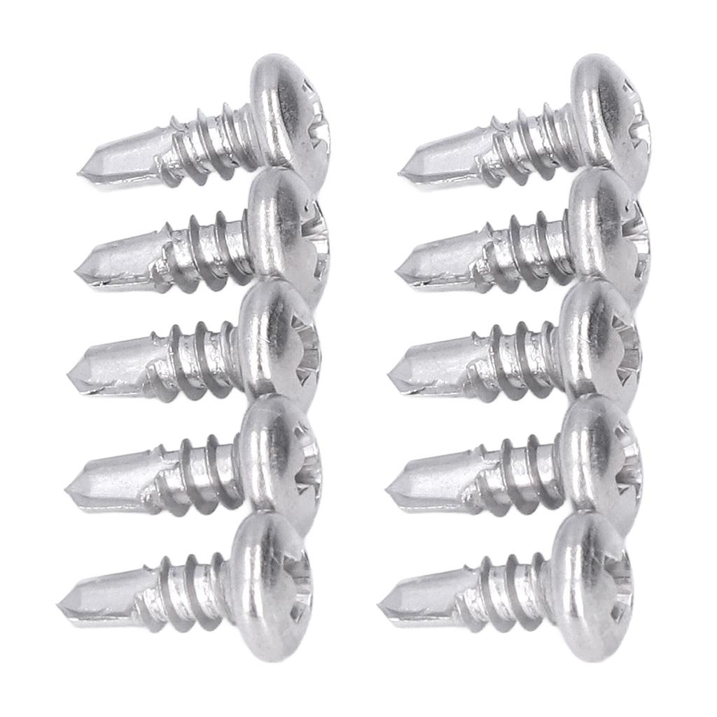 200Pcs Self Drilling Screw Stainless Steel Round Head M4.8x13 Fastener Accessory Set Kit