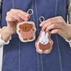 QPPQ Miffy Keychain, Cute, Cute Bag Charm, Fashionable Bicycle, Keys, Car, Khaki