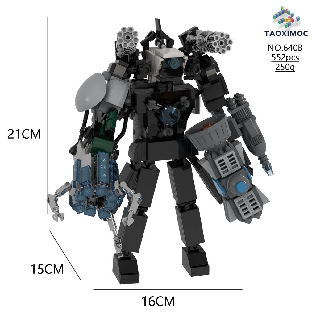 MOC Игрушки из кубиков Модель Совместимый Робот с Туалетом Скибиди Абстрактные Строительные Блоки Монитор Телевизор Динамик