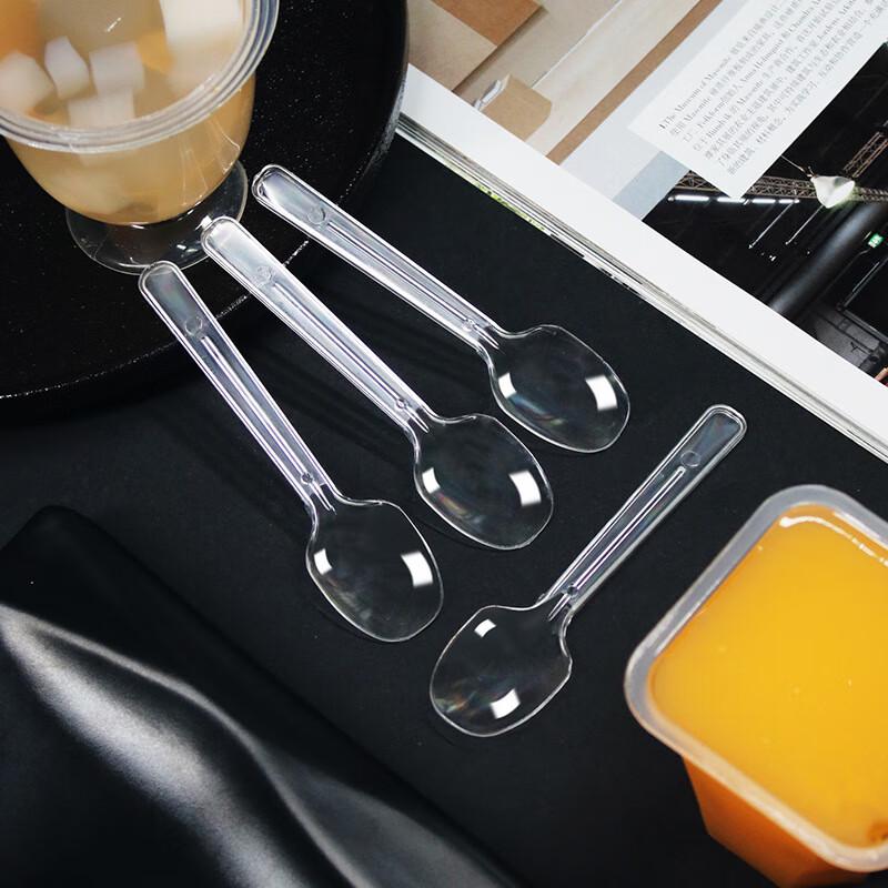 Individually Wrapped Disposable Plastic Dessert Spoons